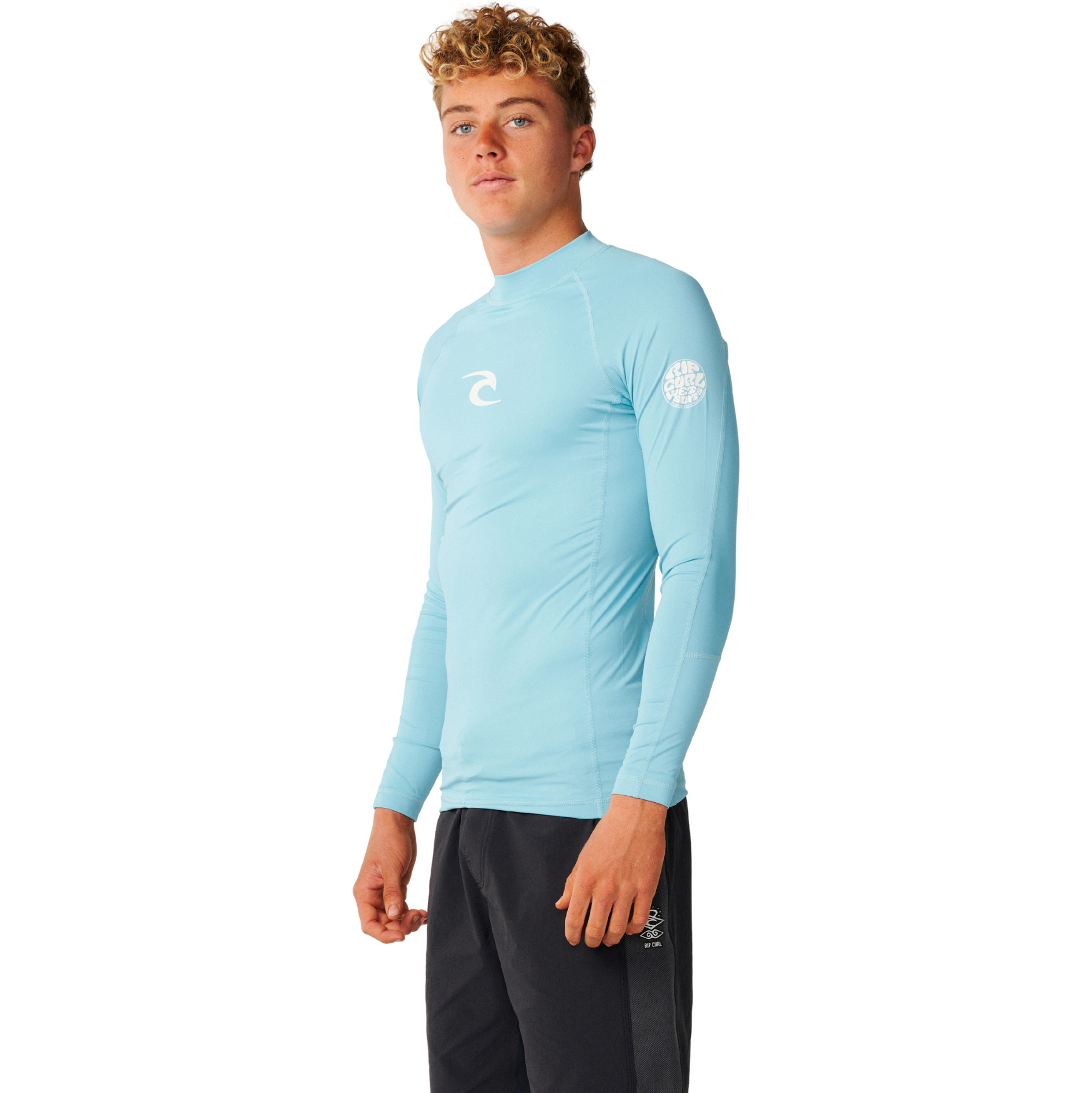 2026 Rip Curl Mens Waves UPF Perf Long Sleeve Rash Vest 197MRV - Wave Pool